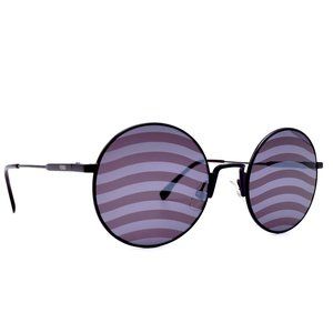 NEW FENDI VIOLET STRIPE ROUND AUTHENTIC SUNGLASSES